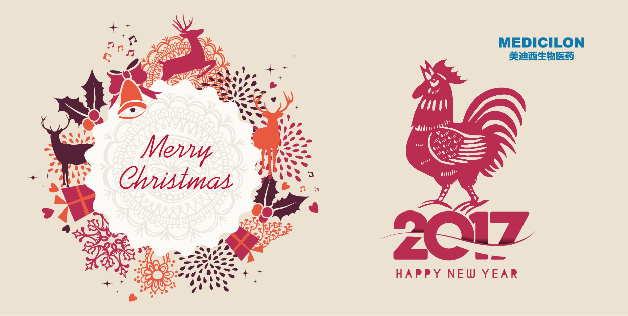 HJC黄金城平台生物医药祝您和您的家人圣诞、元旦快乐!