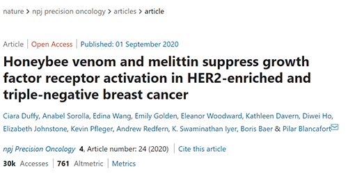 攻克三阴性乳腺癌，蜜蜂毒液竟是关键？